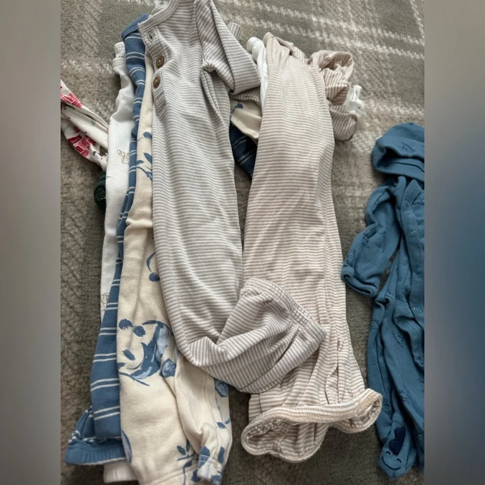 Carter’s newborn baby boy gown and outfit clothing lot